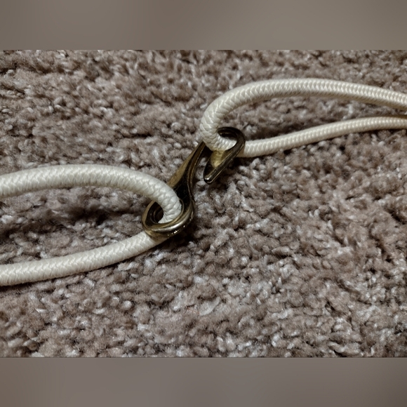 Vintage Cream and Gold Bungee Braided Cord Belt - Picture 5 of 8
